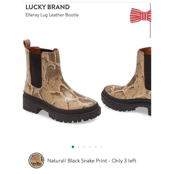 LUCKY BRAND Ellerey Lug Leather Bootie Boot - Picture 16 of 17